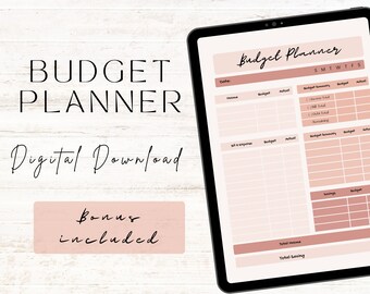 Printable Budget Planner Finance Planner Pastel Planner GoodNotes Planner Digital Planner