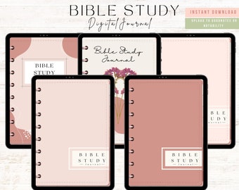 Cyfrowa Biblia do prowadzenia dziennika, dziennik biblijny dla GoodNotes TouchNotes, iPad i Android Dziennik Biblijny, dziennik do studiowania Biblii