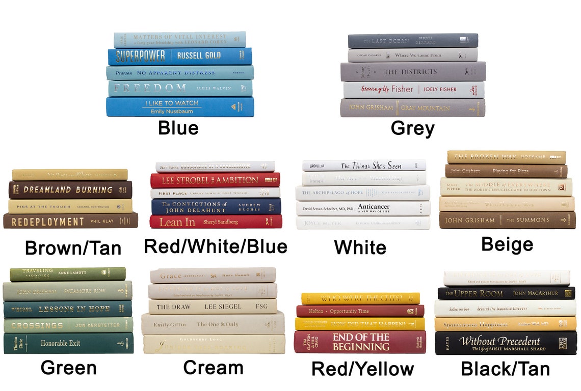 Blue Decorative Book Stacks | Perfect for Bookshelf Décor or Coffee ...