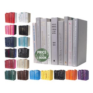 Decorative Books by Color |  Perfect for Bookshelf Décor or Coffee Tables | PRICE is PER 1 BOOK
