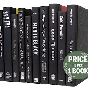 Black Books W/ Gold, Silver, Copper or Multicolor | Vintage