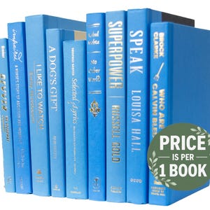 Blue Decorative Books | Perfect for Bookshelf Décor or Coffee Tables | PRICE is PER 1 BOOK