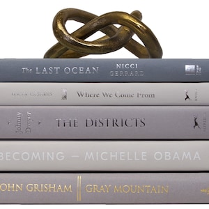 Gray Decorative Book Stacks | Perfect for Bookshelf Décor or Coffee Tables