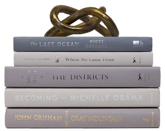 Gray Decorative Book Stacks | Perfect for Bookshelf Décor or Coffee Tables