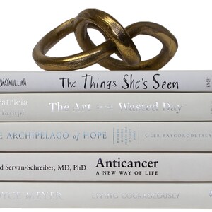 White Decorative Book Stacks | Perfect for Bookshelf Décor or Coffee Tables