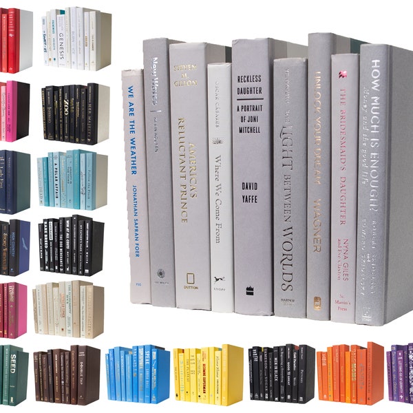 Decorative Books by Color |  Perfect for Bookshelf Décor or Coffee Tables | PRICE is PER 1 BOOK