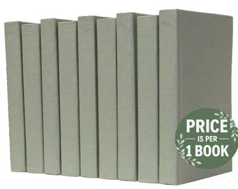 Libros envueltos en lino verde / Elige tus colores / Oficina, hogar, puesta en escena, boda, accesorios / Listos para exhibir / PRECIO POR 1 LIBRO