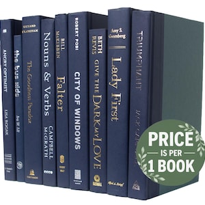Navy Decorative Books | Perfect for Bookshelf Décor or Coffee Tables | PRICE is PER 1 BOOK