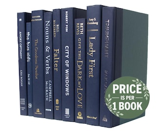 Libros decorativos azul marino / Perfectos para decorar estanterías o mesas de centro / El precio es por 1 libro