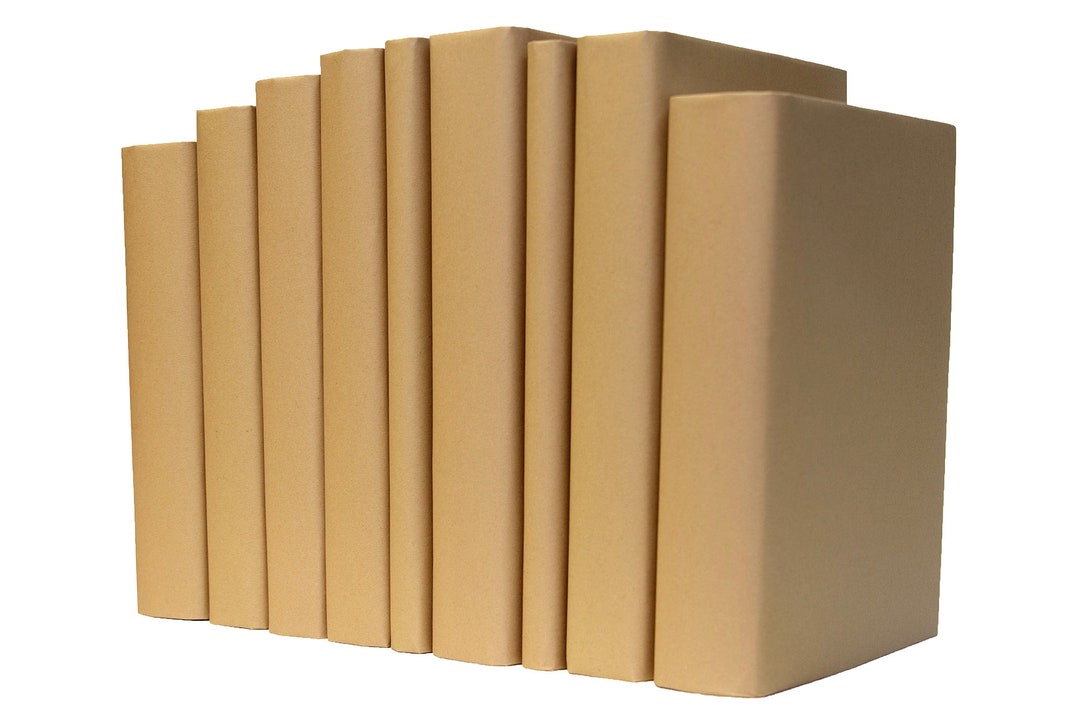 Light Brown Paper-wrapped Books | Choose Your Colors | Office, Home ...