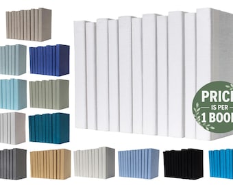 Linen Wrapped Decorative Books | Choose your Colors | Office, Home, Staging, Wedding, Props  | Shelf-Ready | PRICE is PER 1 BOOK
