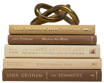 Beige Decorative Book Stacks | Perfect for Bookshelf Décor or Coffee Tables