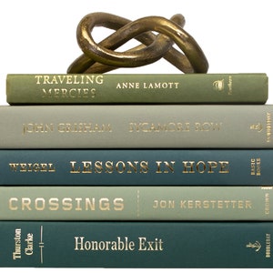 Green Decorative Book Stacks | Perfect for Bookshelf Décor or Coffee Tables
