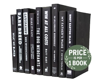 白黒の装飾本 | 本棚やコーヒーテーブルの装飾に最適 | 価格は1冊あたりです
