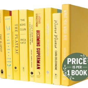 Yellow Decorative Books | Perfect for Bookshelf Décor or Coffee Tables | PRICE is PER 1 BOOK