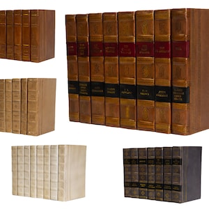 Leather Books  | Choose your Colors | Office, Home Decor, Staging, Wedding, Props  | Shelf-Ready | PRICE is PER 1 BOOK