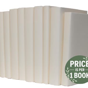 Off White Paper-Wrapped Books | Choose your Colors | Office, Home, Staging, Wedding, Props  | Shelf-Ready | PRICE is PER 1 BOOK