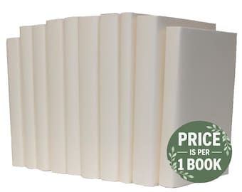 Off White Paper-Wrapped Books | Choose your Colors | Office, Home, Staging, Wedding, Props  | Shelf-Ready | PRICE is PER 1 BOOK