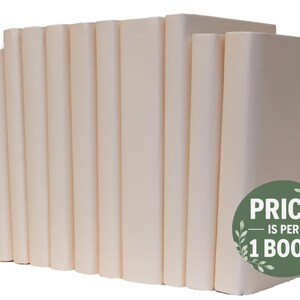 Beige Tan Paper-Wrapped Books | Choose your Colors | Office, Home, Staging, Wedding, Props  | Shelf-Ready | PRICE is PER 1 BOOK