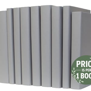 Light Gray Paper-Wrapped Books | Choose your Colors | Office, Home, Staging, Wedding, Props  | Shelf-Ready | PRICE is PER 1 BOOK