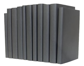 Livres enveloppés de papier gris foncé | Choisissez vos couleurs | Bureau, maison, mise en scène, mariage, accessoires | Prêt à l'emploi | LE PRIX est PAR 1 LIVRE