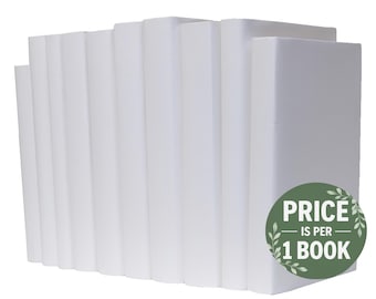 Livres emballés dans du papier blanc | Choisissez vos couleurs | Bureau, maison, mise en scène, mariage, accessoires | prêt à l'emploi | LE PRIX est PAR 1 LIVRE