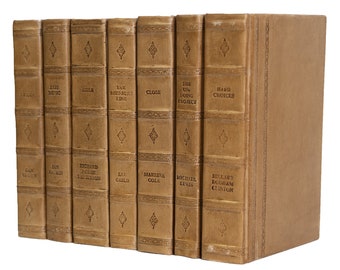 Light Brown Leather Books  | Choose your Colors | Office, Home, Staging, Wedding, Props  | Shelf-Ready | PRICE is PER 1 BOOK