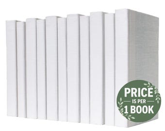 Weißes Leinenbuch | Wählen Sie Ihre Farben | Büro, Haus, Inszenierung, Hochzeit, Requisit | Shelf-Ready | Der Preis ist PRO 1 BUCH