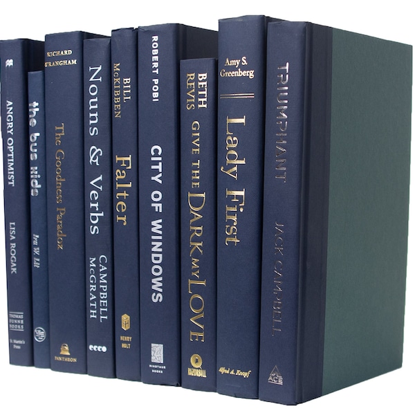 Navy Decorative Books | Perfect for Bookshelf Décor or Coffee Tables | PRICE is PER 1 BOOK