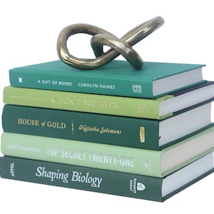 Green Decorative Book Stacks | Perfect for Bookshelf Décor or Coffee Tables