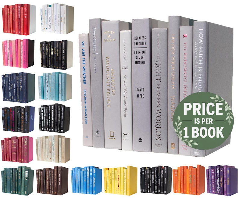 Decorative Books by Color | Perfect for Bookshelf Décor or Coffee ...