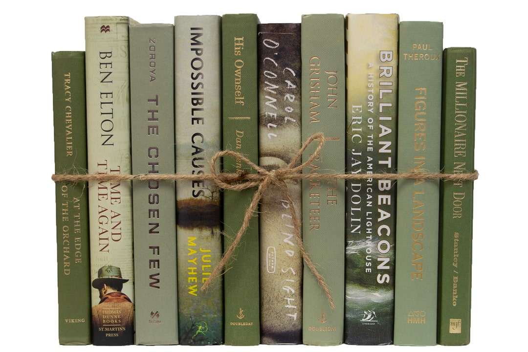 Sage Green Decorative Books 11 Books for Bookshelves, Decor, Tables or ...