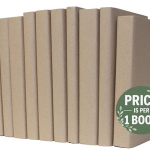 Tan Paper-Wrapped Books | Choose your Colors | Office, Home, Staging, Wedding, Props  | Shelf-Ready | PRICE is PER 1 BOOK