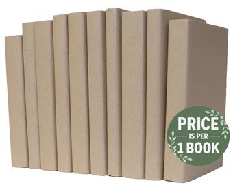 Tan Paper-Wrapped Books | Choose your Colors | Office, Home, Staging, Wedding, Props  | Shelf-Ready | PRICE is PER 1 BOOK