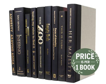 黒と金の装飾本 | 本棚の装飾やコーヒーテーブルに最適 | 価格は 1 冊あたりです