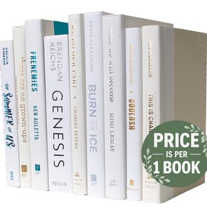 White Decorative Books | Perfect for Bookshelf Décor or Coffee Tables | PRICE is PER 1 BOOK