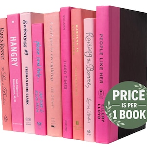 Pink Decorative Books | Perfect for Bookshelf Décor or Coffee Tables | PRICE is PER 1 BOOK