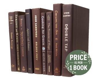 Brown Decorative Books | Perfect for Bookshelf Décor or Coffee Tables | PRICE is PER 1 BOOK