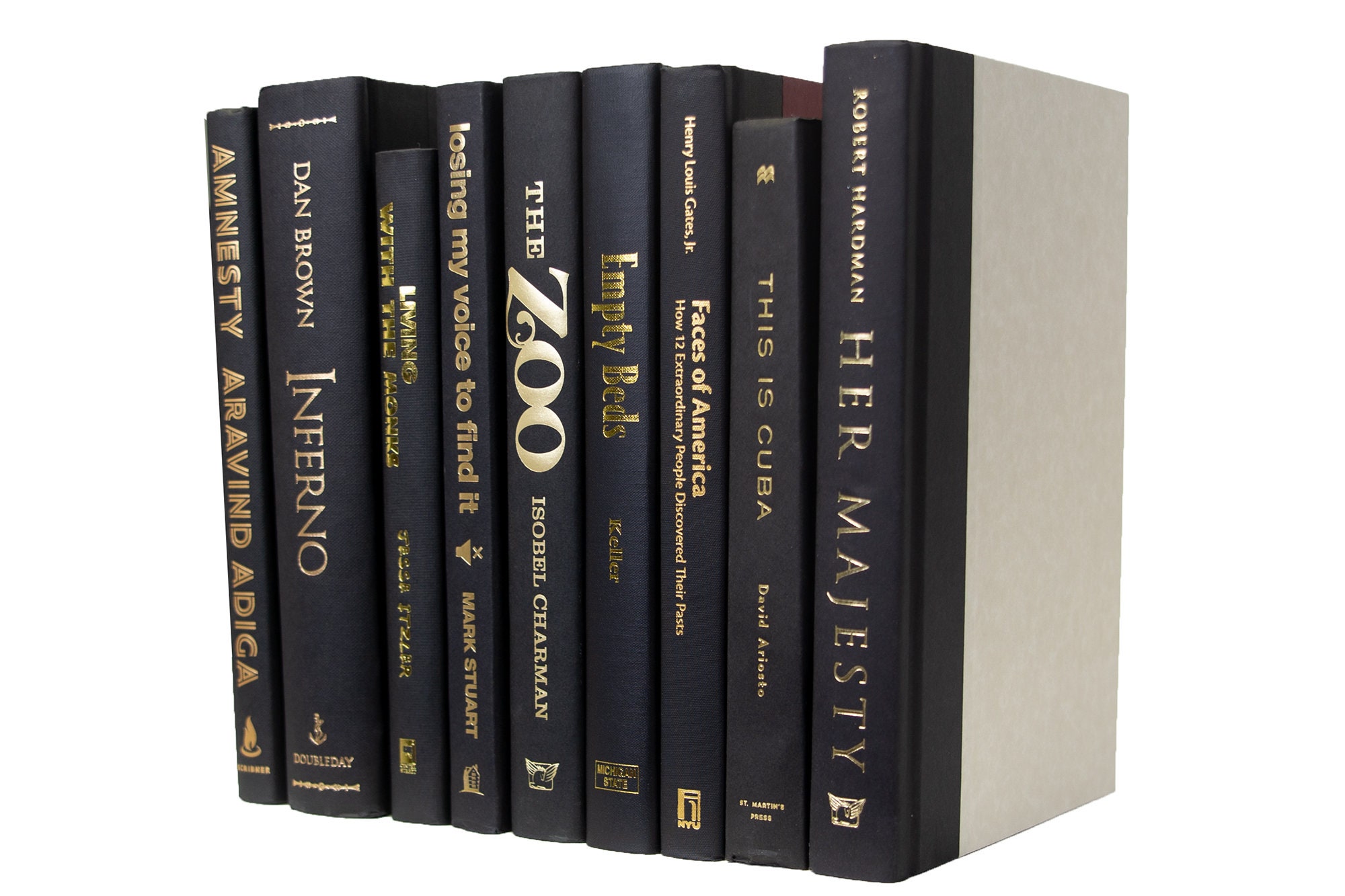 Black and Gold Decorative Books Perfect for Bookshelf Décor 