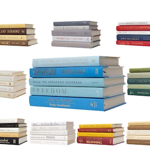 Decorative Book Stack |  Variety of Colors | Perfect for Bookshelf Décor or Coffee Tables