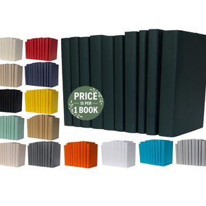 Libri decorativi avvolti in carta per colore / Perfetti per decorare librerie o tavolini / PREZZO PER 1 LIBRO