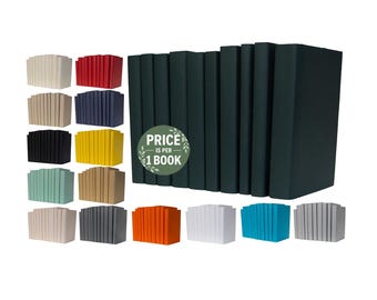 Libros decorativos envueltos en papel por color / Perfectos para decorar estanterías o mesas de centro / PRECIO POR LIBRO