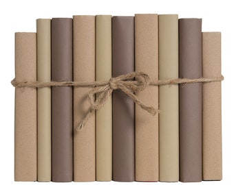 Chocoladebruin verpakte decoratieve boeken 11 boeken voor boekenplanken, decor, tafels of rekwisieten