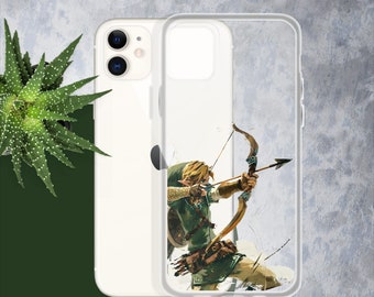 Legend of Zelda Phone case Clear, Link with Bow and Arrow, for Iphone 11 13 12 14 15 PRO MAX