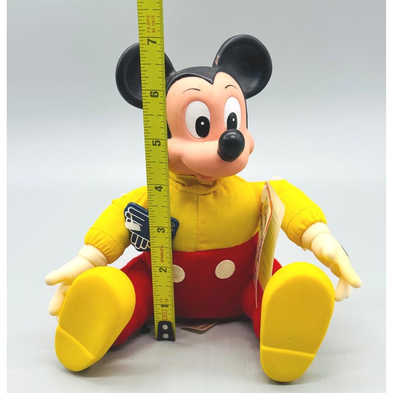Peluche de Mickey Mouse Playmates de Disney, figura vintage de Applause imagen 13
