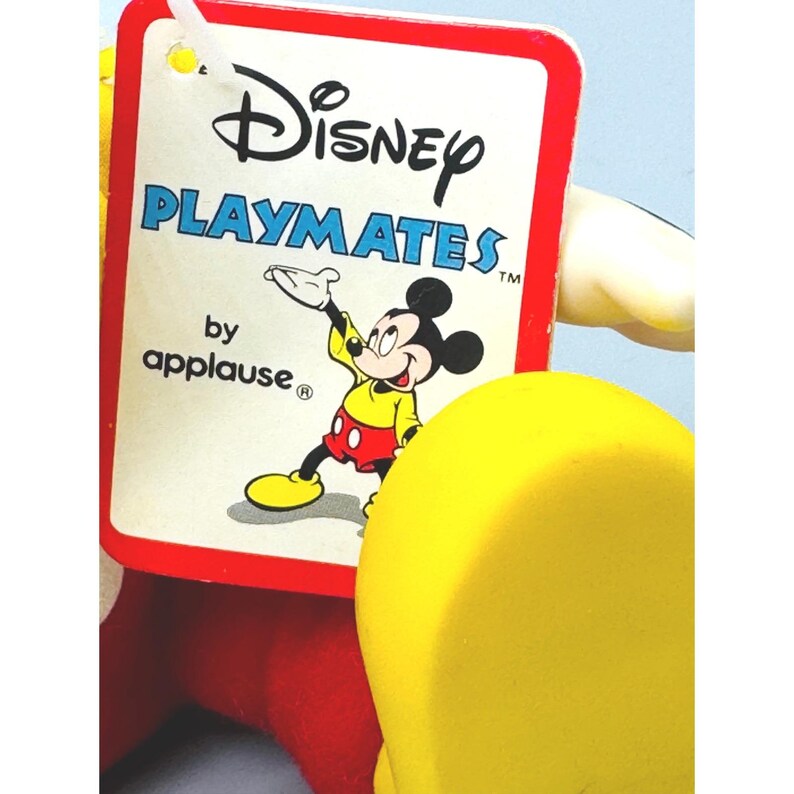 Peluche de Mickey Mouse Playmates de Disney, figura vintage de Applause imagen 3