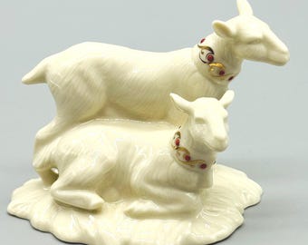 Lenox China Jewels Collection Baby Goats Figurine Nativity Decor