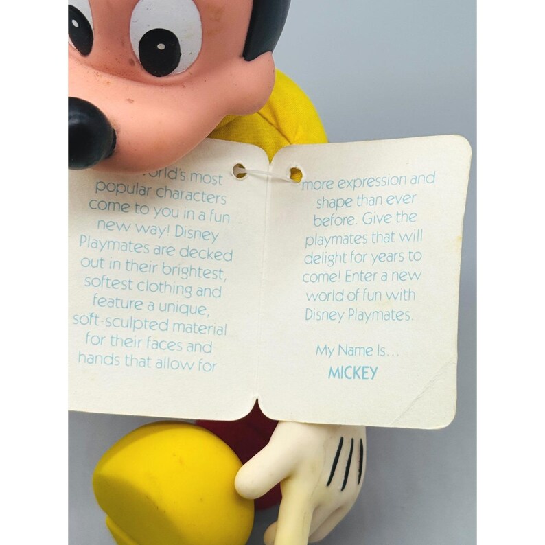 Peluche de Mickey Mouse Playmates de Disney, figura vintage de Applause imagen 12