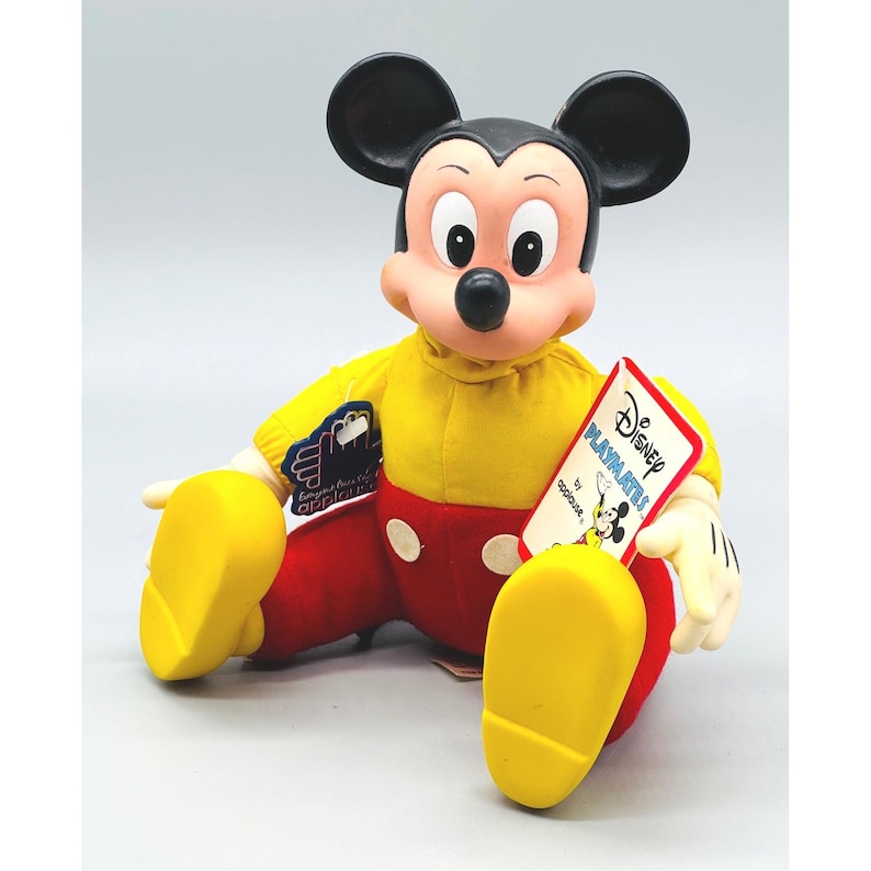 Peluche de Mickey Mouse Playmates de Disney, figura vintage de Applause imagen 1