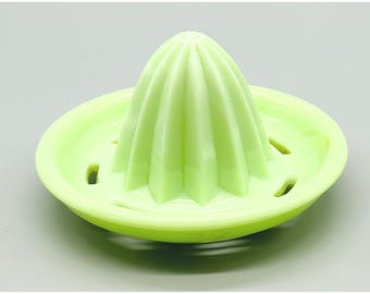 Vintage Jadeite Glass Citrus Juicer Reamer Green Slotted Sunkist Style